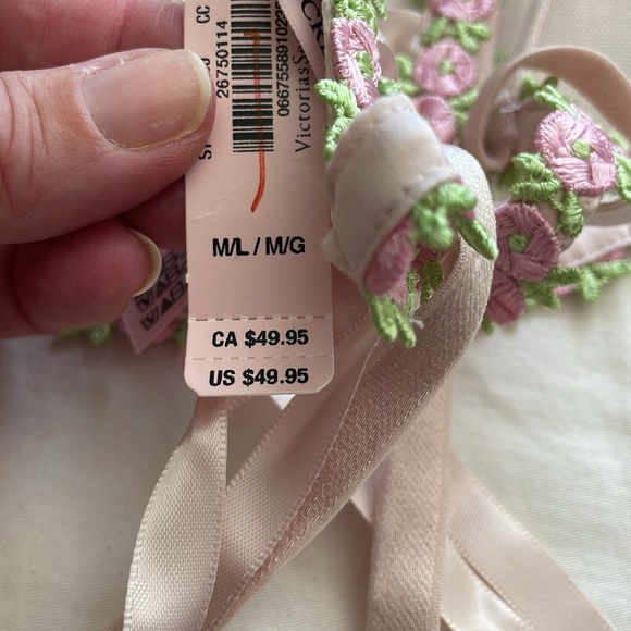 Victoria’s Secret embroidered garter belt. Nwt - Picture 4 of 4